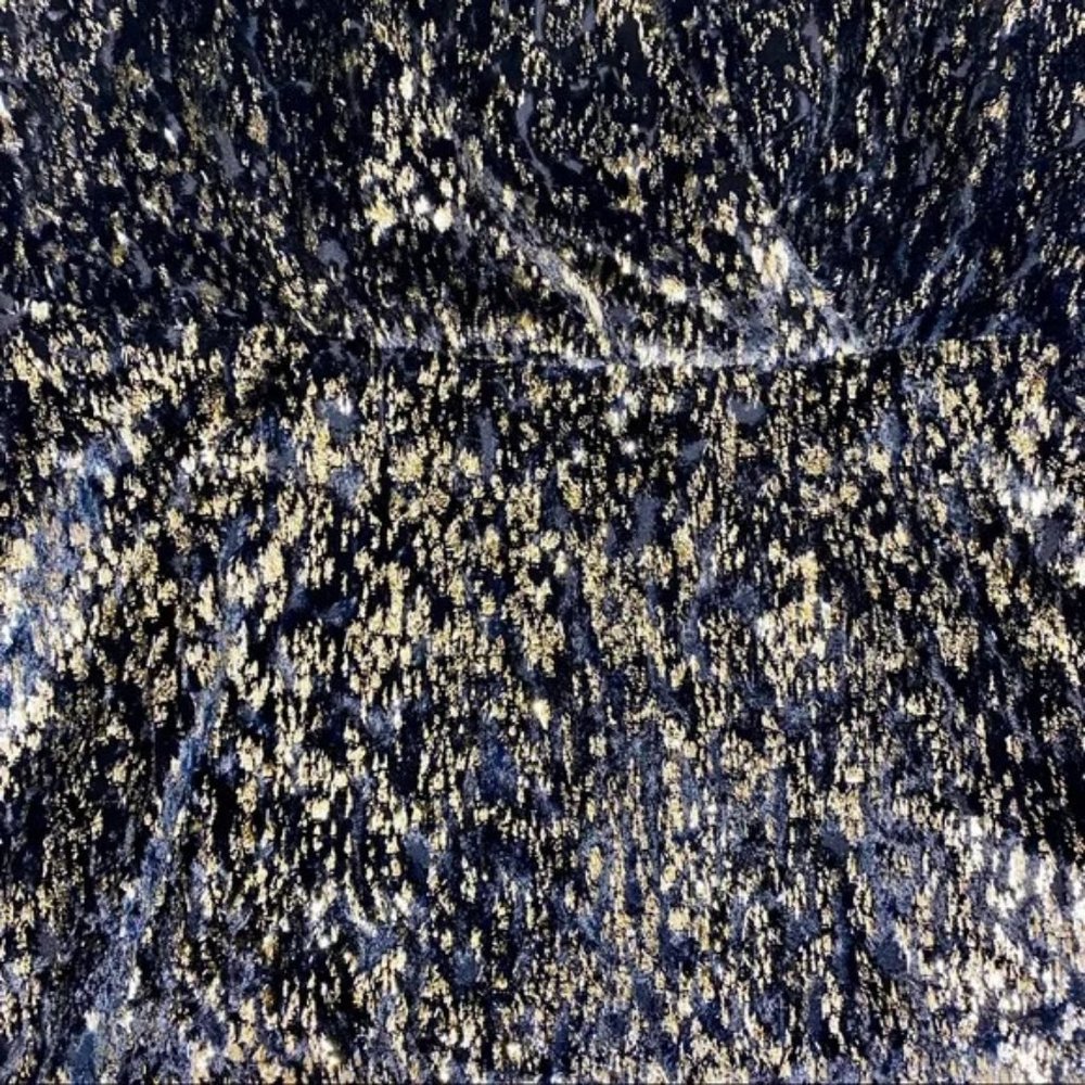NWT Elie Tahari Black Gold V Faux Wrap Velvet Fuzzy Peplum Blouse Size 2 $365 a1 - Picture 5 of 12